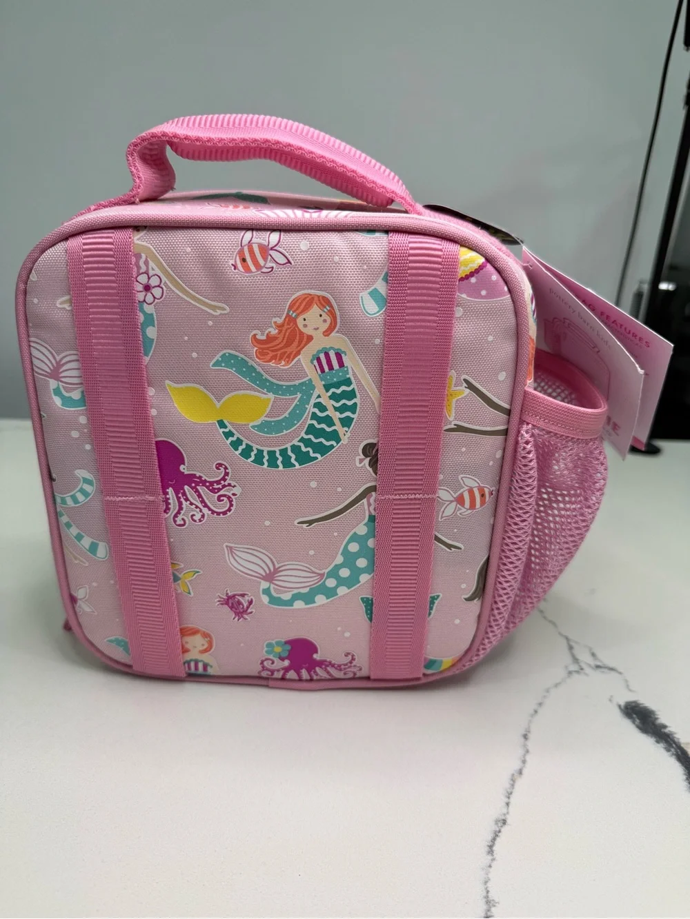 Pottery Barn Kids Mackenzie Pink Ocean Mermaid Friends Classic Lunch Box NWT